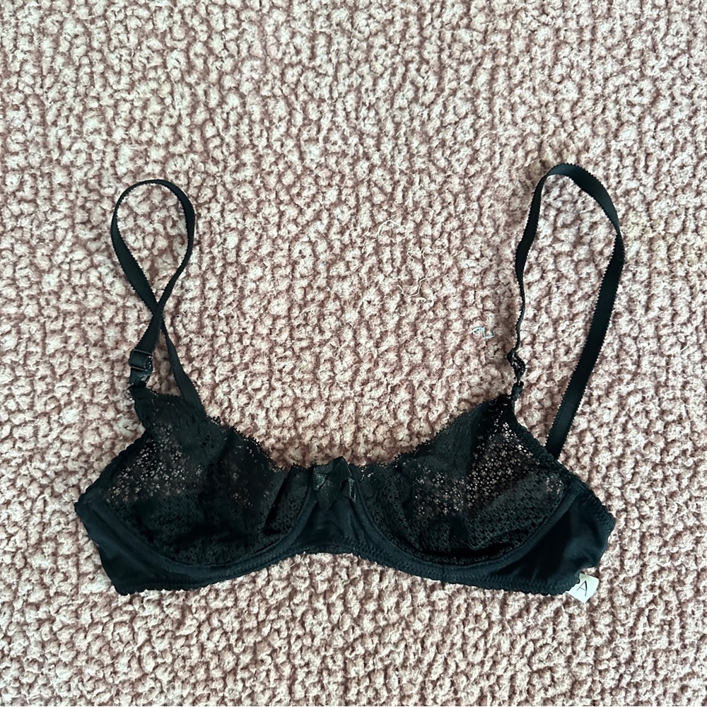 Black Lace/Mesh Bustier Bra